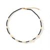 Special-Shaped Baroque Freshwater Pearl Black Spinel Necklace Niche Temperament Retro Black Crystal Collarbone Chain Women