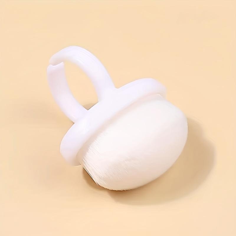 Soft Nail Ring Brush/Short Handle/Gentle Dust & Debris Remover for Manicures/Fragrance-Free/Ergonomic Design for Nail Technicians