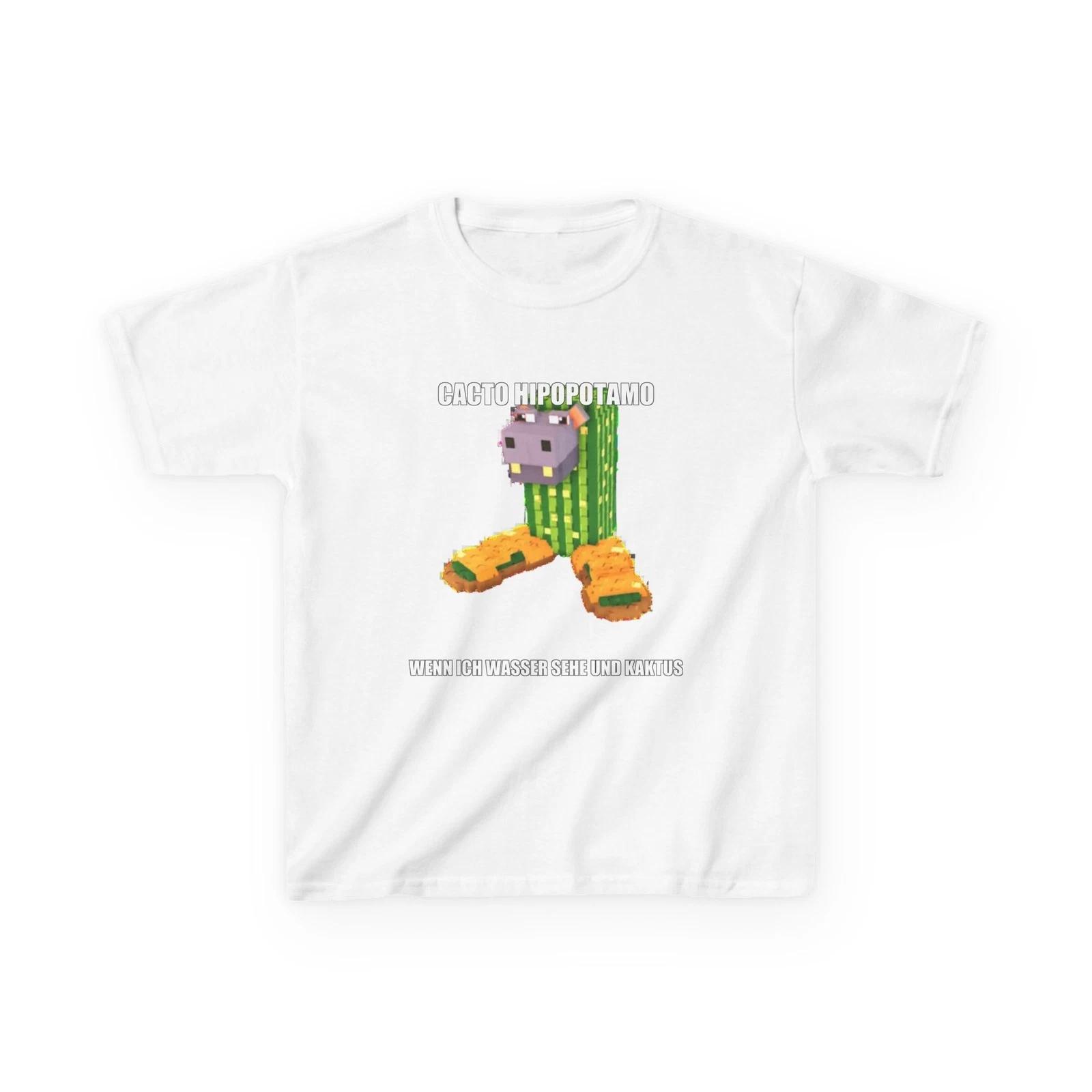 Cacto Hipopotamo Kids T-Shirt | Brainrot Meme Shirt Funny Viral Internet Humor G L
