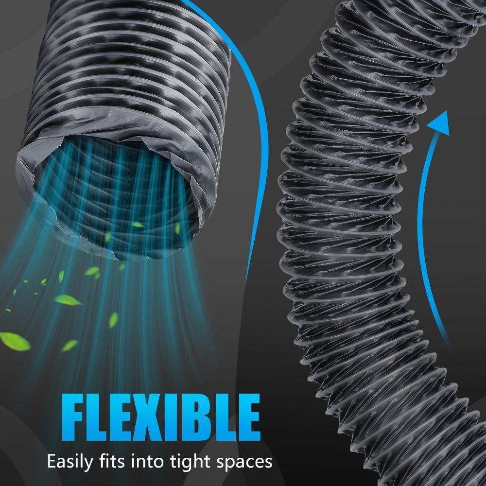 Nylon Diesel Heater Hose Heavy-Duty Air Ducting Flexible Exhaust Pipe  RV Camping Truck Tent