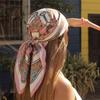 2026 Satin Square Scarf Women Paisley Hijab Elegant Print Silk Neckerchief Shawl Wraps Headband Handle Hair Accessories Bandana
