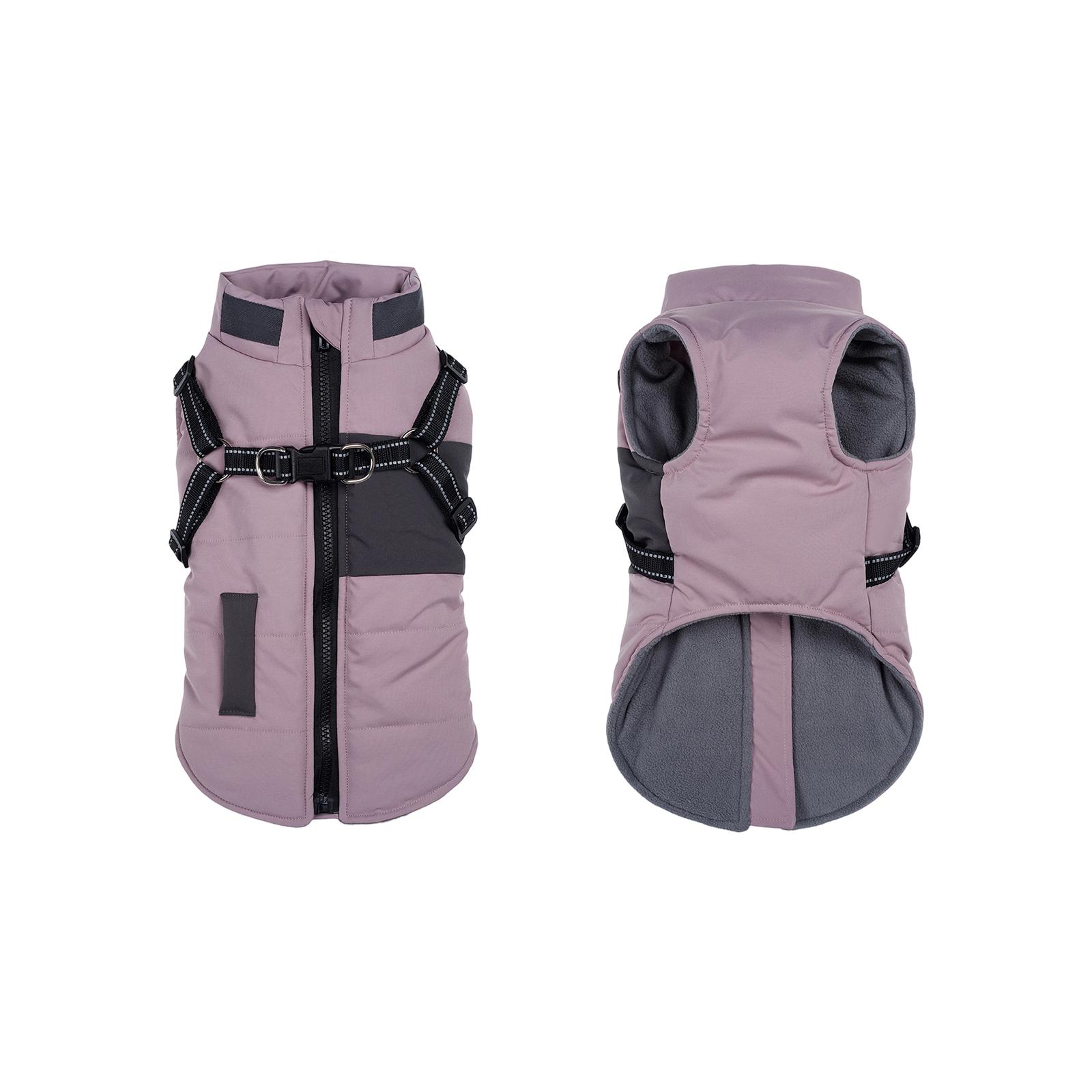 

Winter Warm Dog Coat - Windproof, Water-Resistant Pet Jacket With Reflective Straps & Adjustable Fit For Small To Large Dogs M фиолетовый