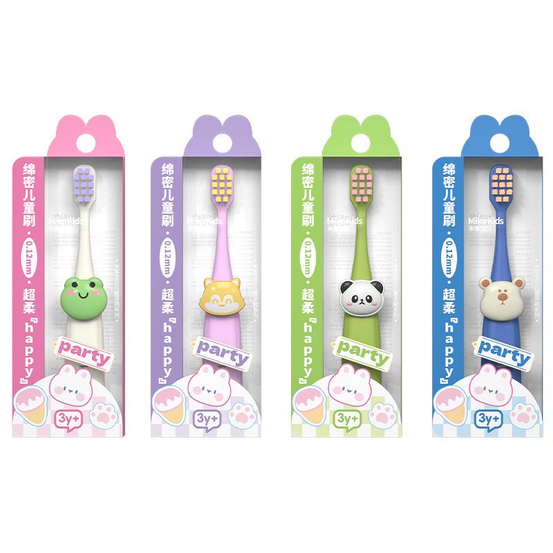 "Periuță de dinți pentru copii Mike Baby 3-12 ani - Design drăguț de desene animate dopaminice pentru curățarea dinților și gingiilor, Pachet individual"