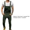 Men Jumpsuit Solid Color Multi Pockets Overalls Full Length Mid Rise Cargo