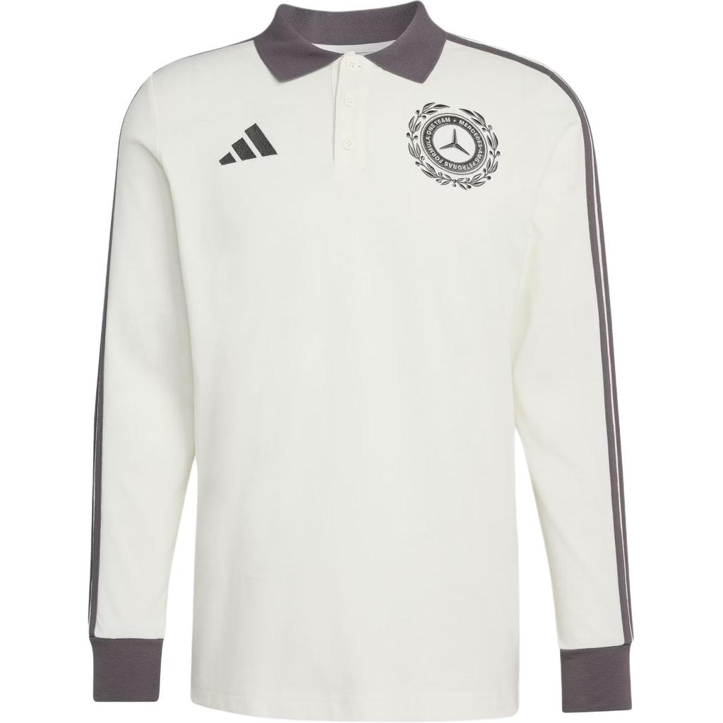 Adidas Mercedes - Amg Petronas Formula 1 Team Silver Arrow Series Striped Long Sleeve Polo Shirt Men tops KE8281