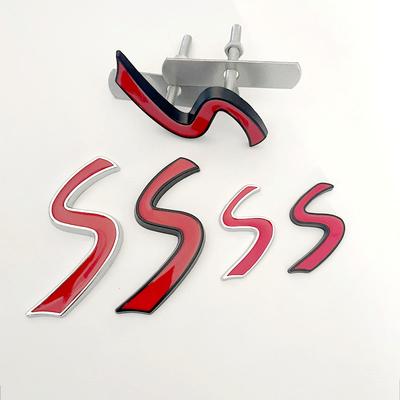 1Pc 3D Metal Red Cooper S Logo Letters Car Trunk Emblem Badge Decal For Cooper S R56 R50 R53 F56 F55 R60 Sticker Accessories