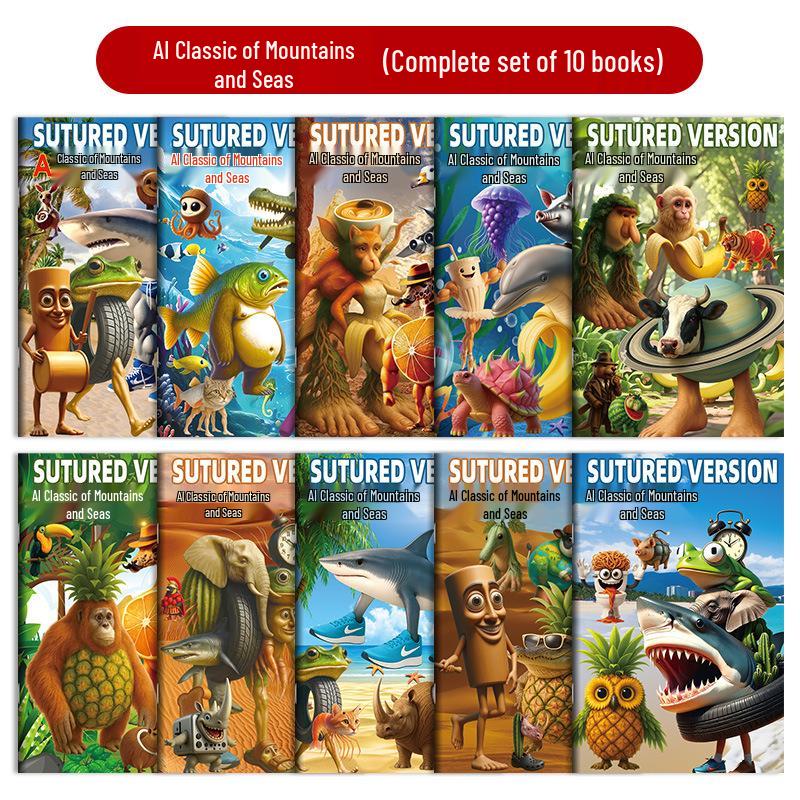 ИИ Классические Горы и Моря: Детская раскраска для обводки и рисования