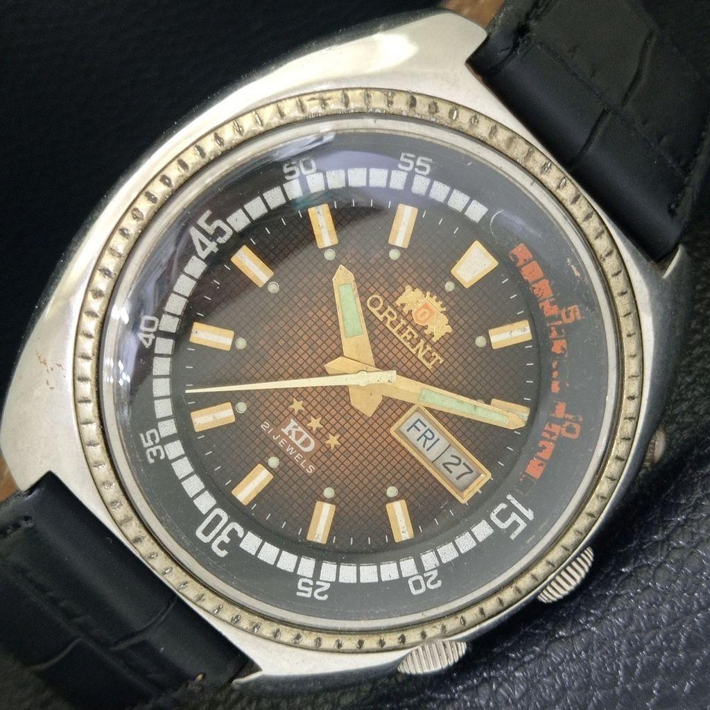 ORIENT KD AUTOMATIC 46941 VINTAGE JAPAN MENS ORIGINAL DIAL WATCH a703113-1 R213-a703113