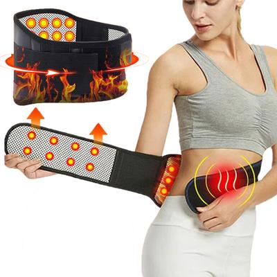 Adjustable Heating Back Brace with Magnetic Therapy for Pain Relief Heated Lumbar Waist Support Belt