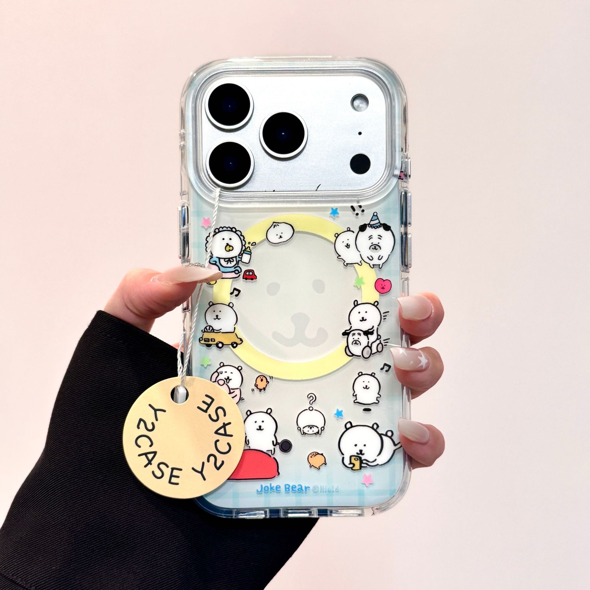 Мультяшный Медведь За Рулем Самоироничный Шейк для Магнита для IPhone17promax для Apple 16 Чехол для Телефона 15 For  iPhone 17 Pro Max