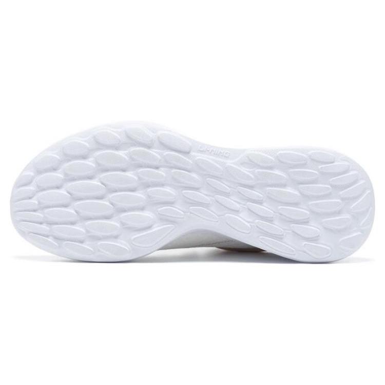 New LiNing Soft Element Durable Breathable Low Top Sports Casual Shoes Women's White Umber AGLT008-3