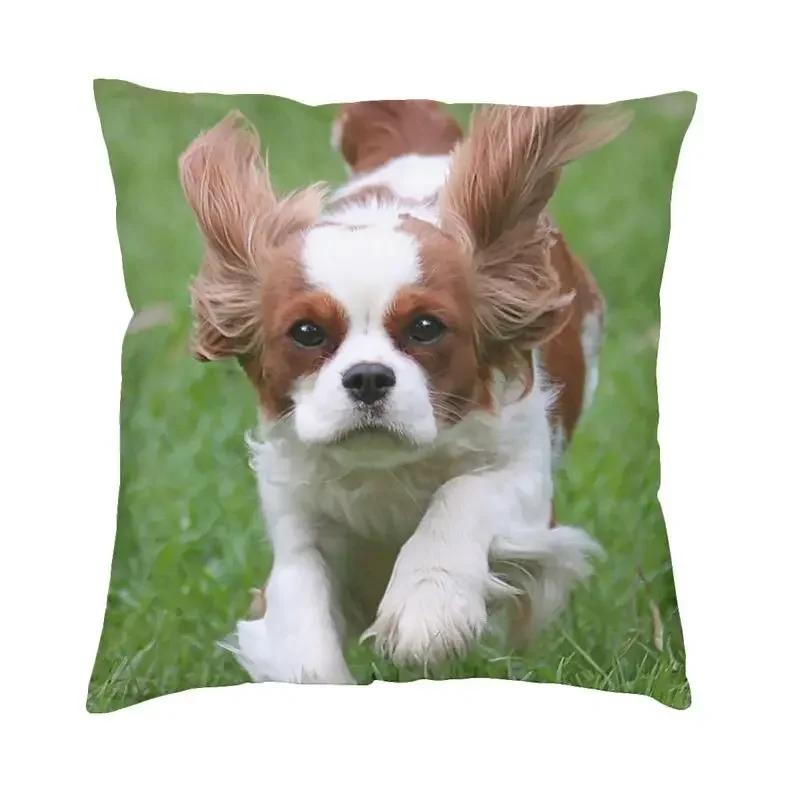 Cavalier King Charles Spaniel Luxury Pillow Cover Home Decorative Dog Animal Cushions For Sofa Double Sided Print Chair Cushion