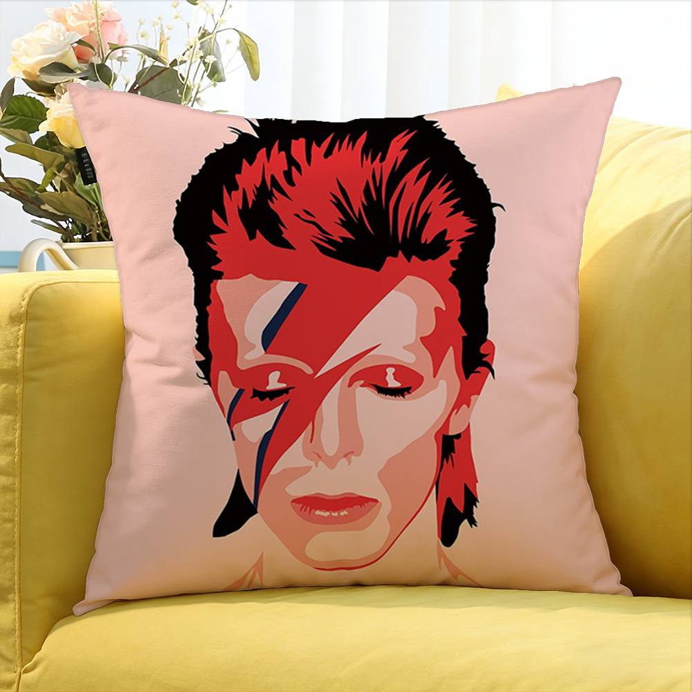 For DDavidS BBowieS World Various Sizes Square Pillow Case For Car Home Bedchamber Decor