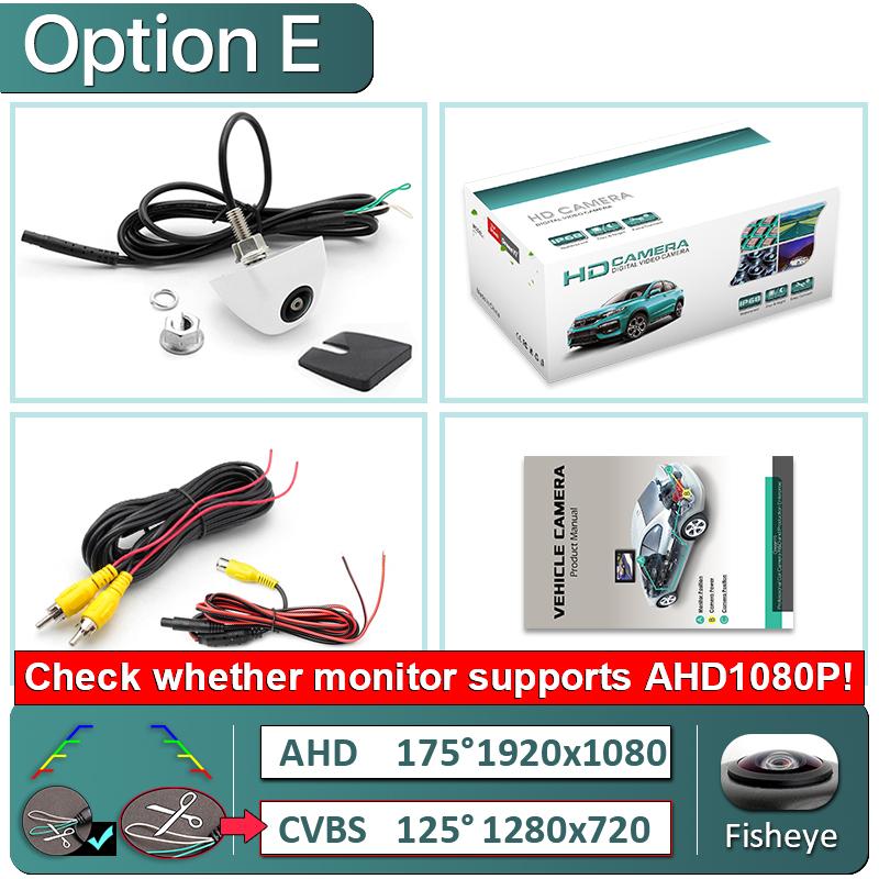 GreenYi 170 Degree AHD 1920x1080P White Vehicle Rear View Camera Metal Body Car Reverse Fisheye Lens Camera