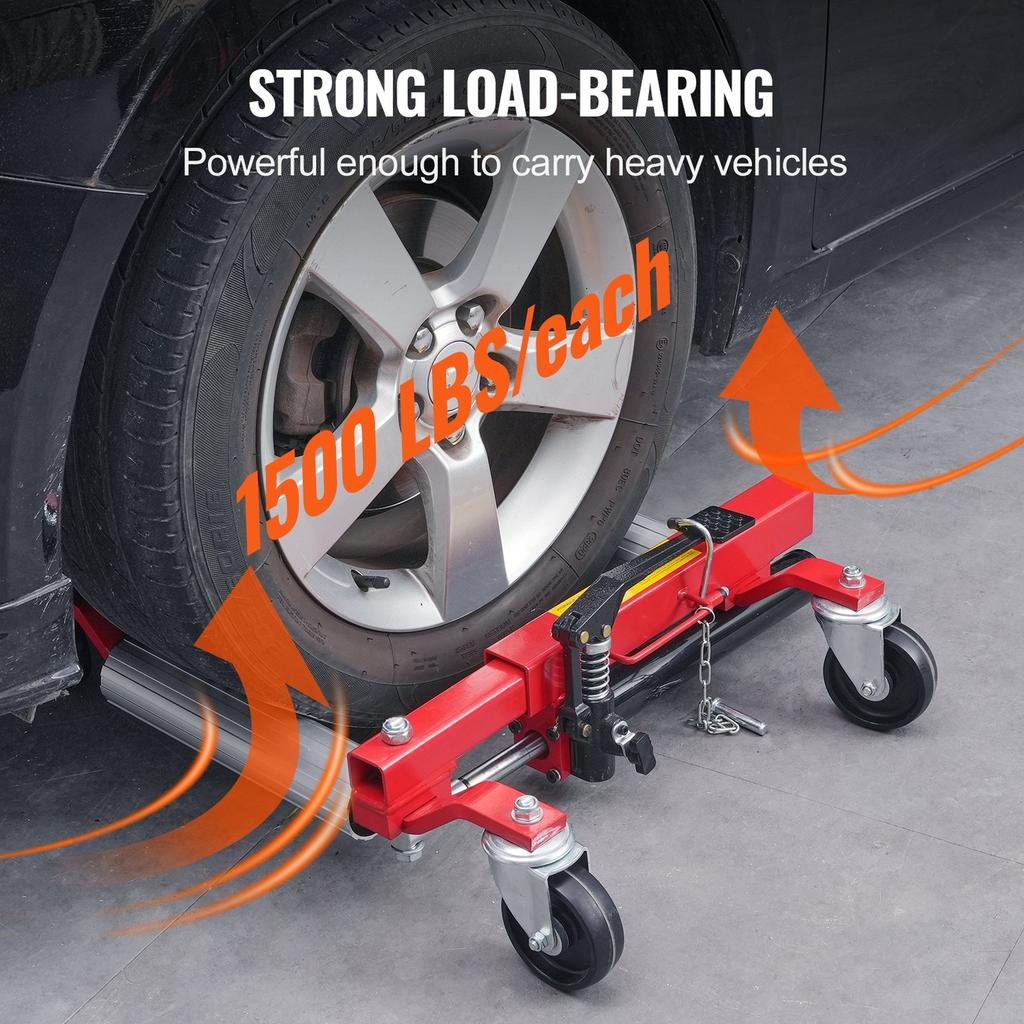 Wheel Dolly Heavy Duty Vehicle Positioning Tire Car Lifter 1500Lbs 2 Pack