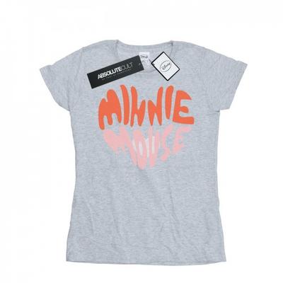 Womens/Ladies Minnie Mouse Heart Shaped Cotton T-Shirt