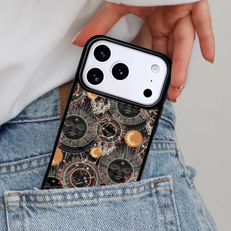 Suns Moons Astrological Phone Case for iPhone 17ProMax 12 13 14 15 16e 17 Pro Max Plus Air Cover