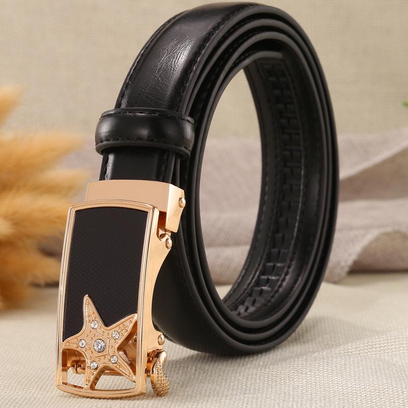 

New Korean Style Trendy Women s Automatic Buckle Jeans Belt 105 cm