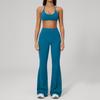 Dare To Show Seamless Shockproof Yoga Set: Women's High-Waisted Sports Bra & Flared Pants
