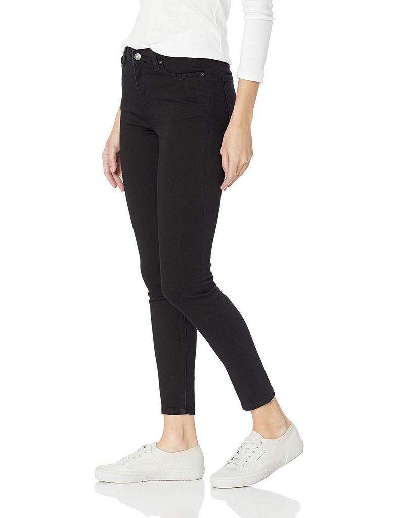 Amazon Essentials Stretch Skinny Sizes Short Women's Mid-Rise Jeans, Black, XL-2XL,