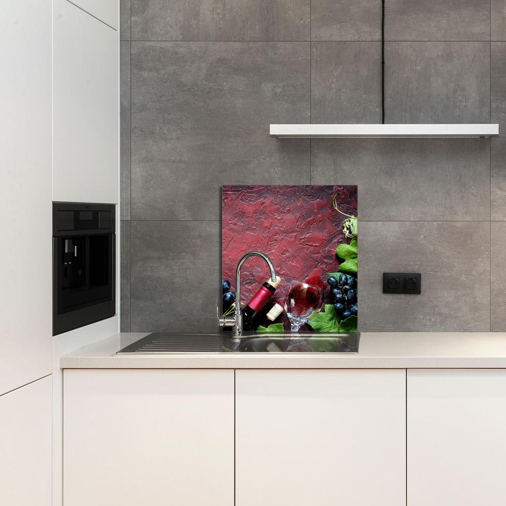 PANEL SZKLANY DO KUCHNI 60x65 Wino