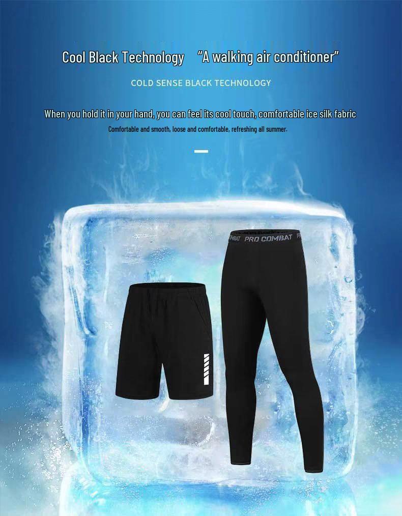 Men's Quick-Dry Fitness Tights and Sports Suit for Running and Basketball Training