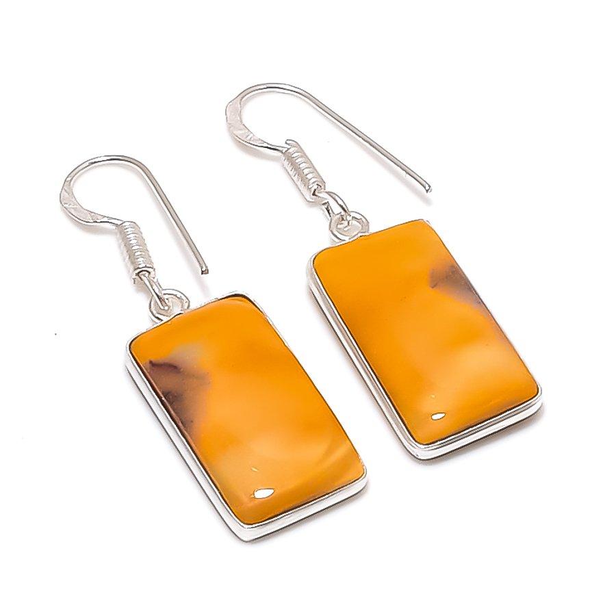 Natural Mookaite Gemstone 925 Sterling Silver Jewelry Earring 1.58  AE-12227