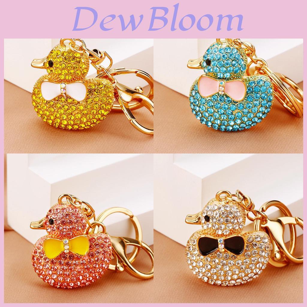 Adorable Diamond Encrusted Yellow Duck Car Keychain Gift For Women Stylish Accessory