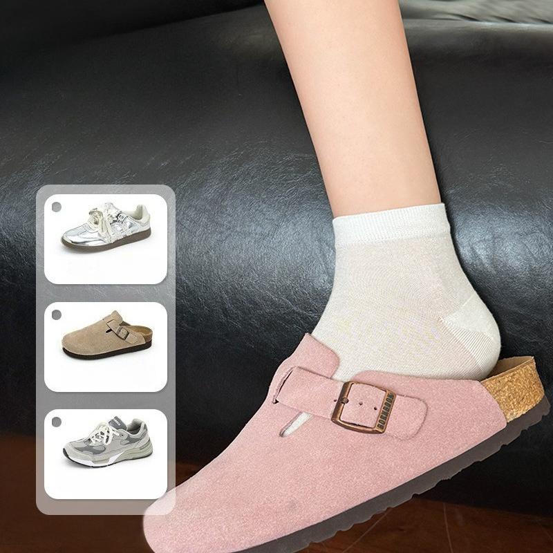 Women's Summer Solid-color Mulberry Silk Socks, Ice Socks, Short Socks, Versatile Postpartum Socks
