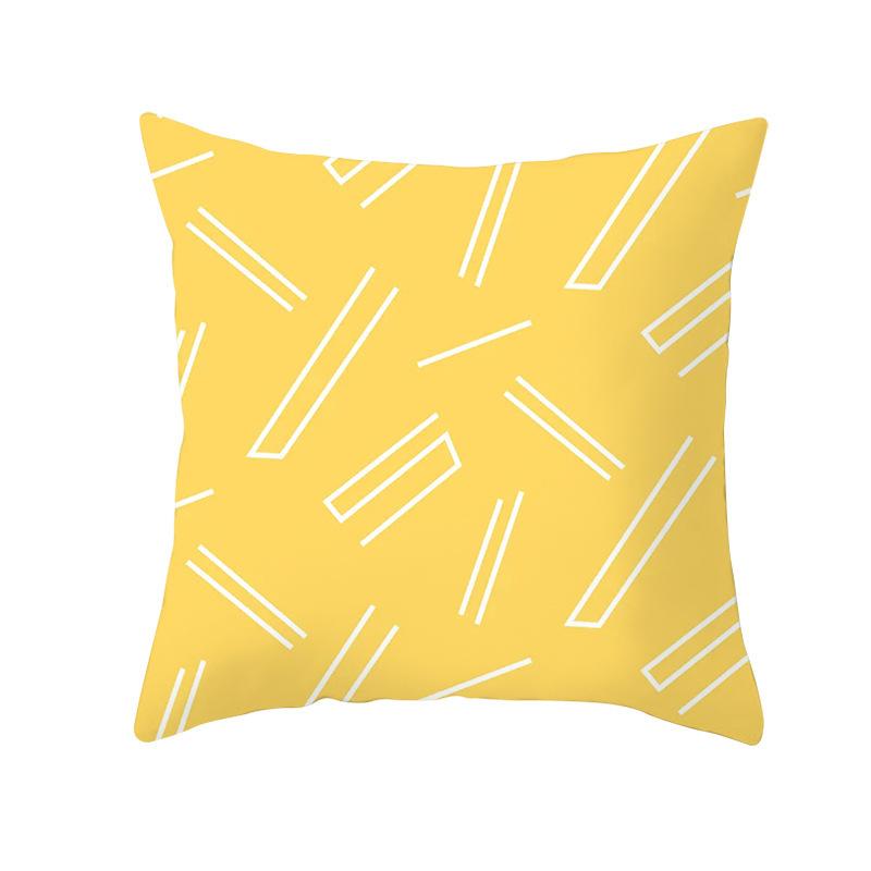 Geometric Sofa Pillow Cover Peach Skin Creative Home Office Pillow Cover