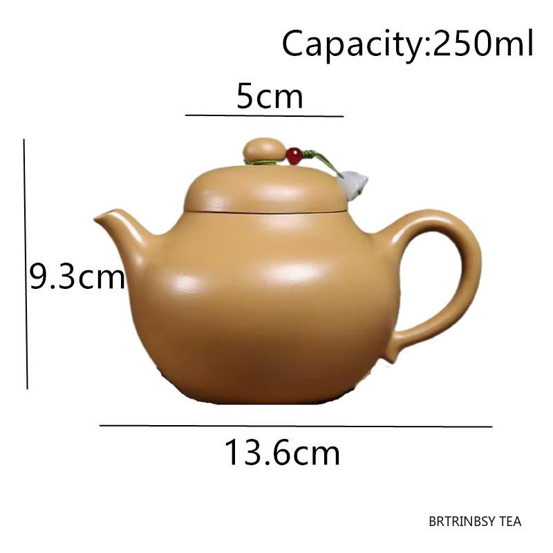 Tradition Yixing Purple Clay Teapot Chinese Handmade Tea Pot Household Beauty Kettle Raw Ore Zisha Tea Set Accessories 250ml