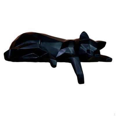 Statua di Gatto Statuetta Animale Ornamento Scultura in Resina Artigianato E Dettagliata per Camera da Letto Soggiorno
