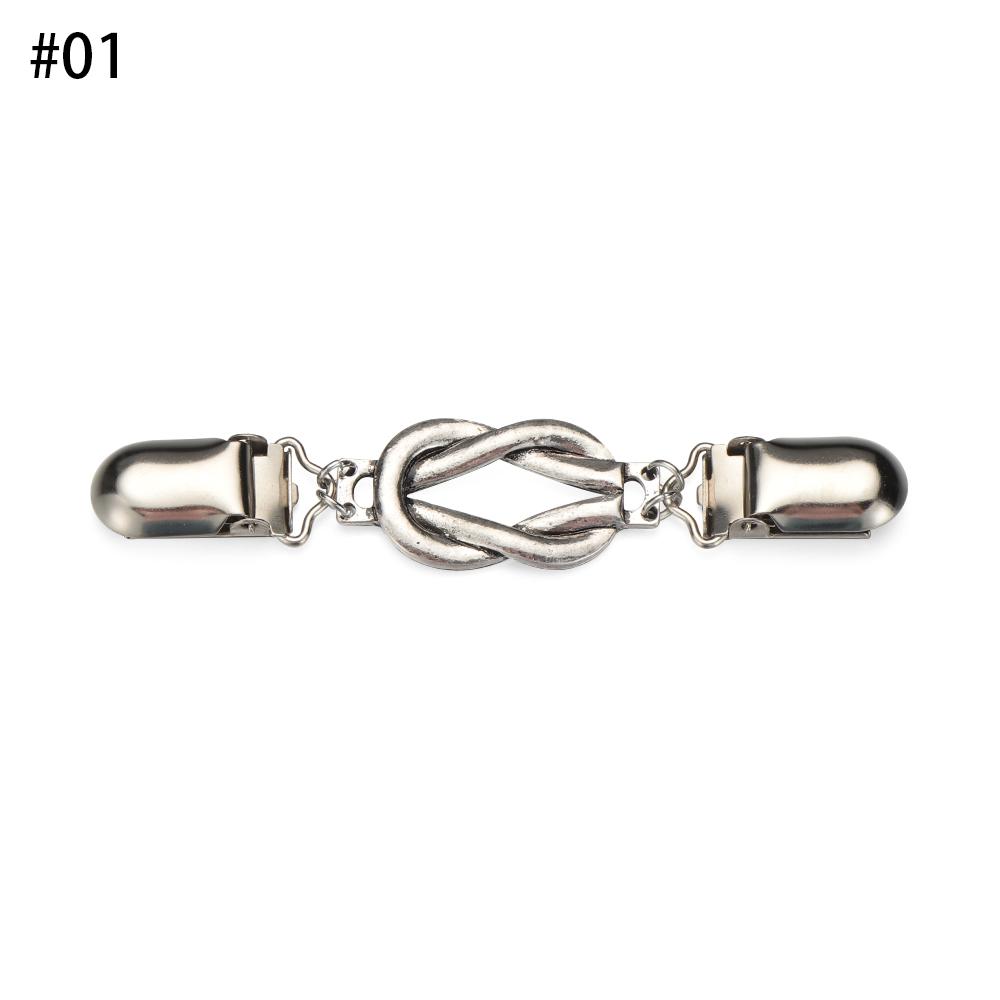 1PC Vintage Shawl Brooch Rhinestone Flower Patterns Duck Clip Clasps Cardigan Sweater Scarf Blouse Collar Clips Pins For Ladies