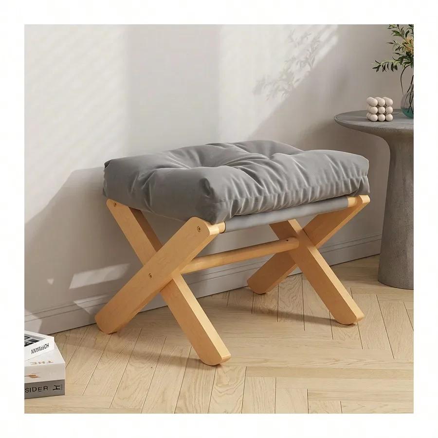 Cadeira de Maquiagem Sofá Pequeno Banco Mesa de Chá Apoio para os Pés Banco para Trocar Sapatos Banco Dobrável Mobiliário Para Sala de Estar Entrada