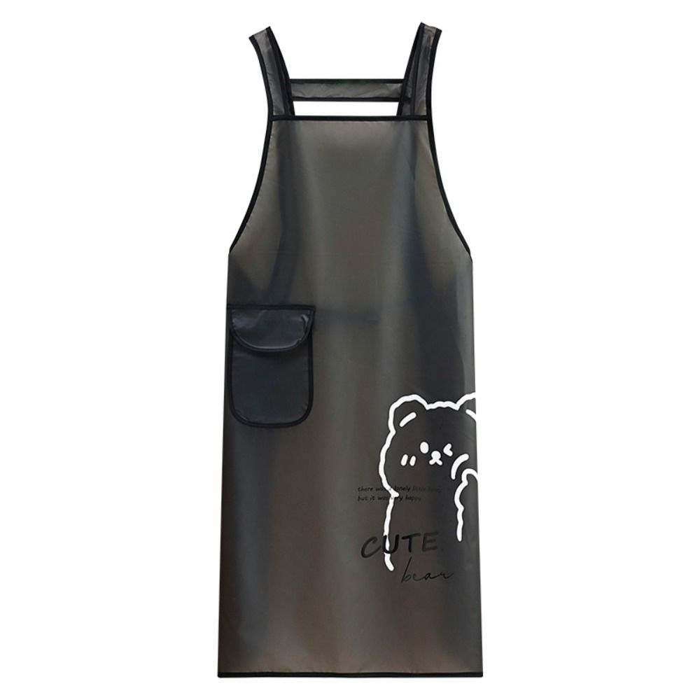 TPU Kitchen Apron Waterproof Cleaning Aprons for Aquatic Products Work Apron  Household