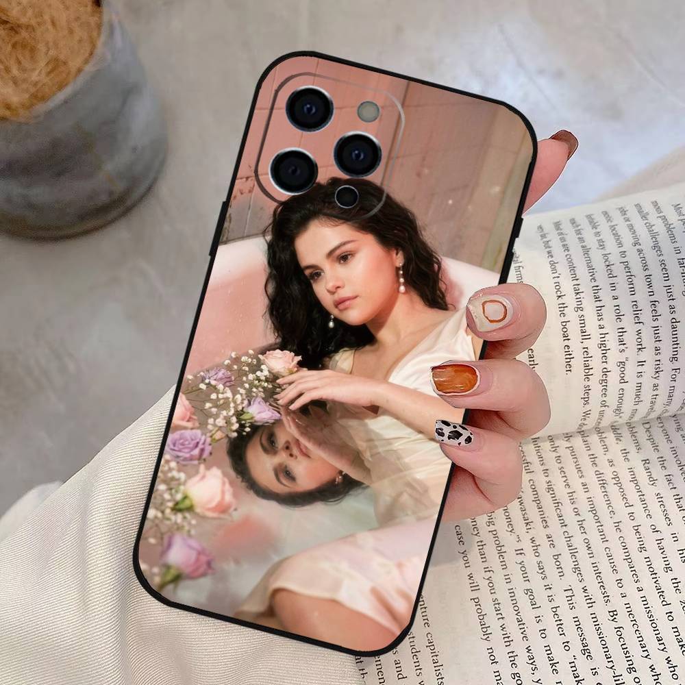S-Selena G-Gomez Singer Phone Case For iPhone 17,16,15,14,13,12,11 Plus,Pro Max,XS,Soft Silicone Black Cover