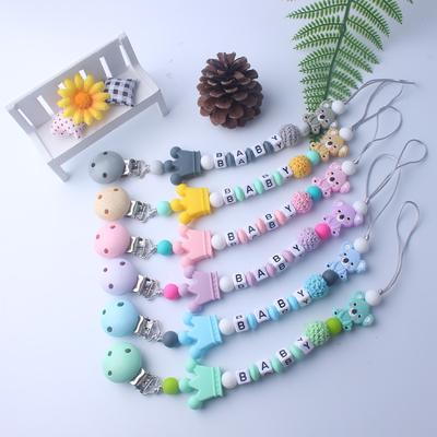 Baby Pacifier Clip Chain Holder Nipples Children Pacifier Clips Pacifier Teether Teething Toy Cartoon Bracket