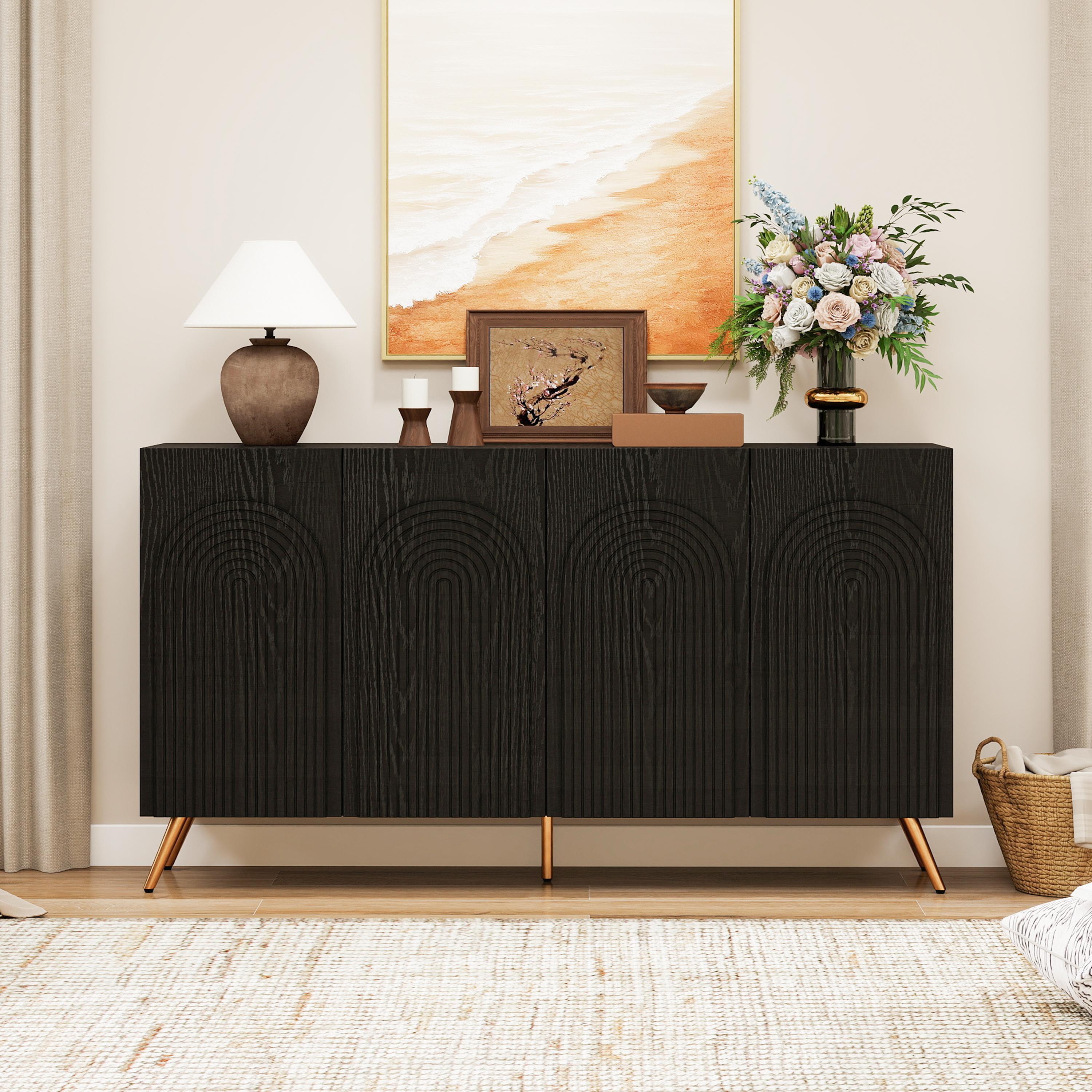 Sideboard in Mid-Century Design, Black Hallway