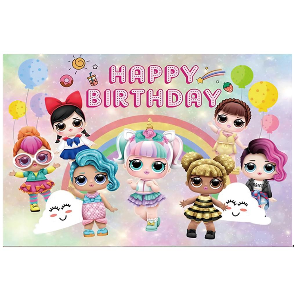 lol Surprise Doll theme Shower Hot Activity Backdrop Cloth Children Birth Date Po Background Designed For Celebration Decoration Boys Backdrops