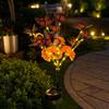 Garden Light Butterfly Tree with Artificial Flowers, Decorative Ground Stake for Outdoor Patio