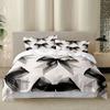 3pcs Cute Black Bow Printed Coreless Duvet Cover Set In Multiple Sizes Comfortable Bedroom Bedding Decoration Machine Washable