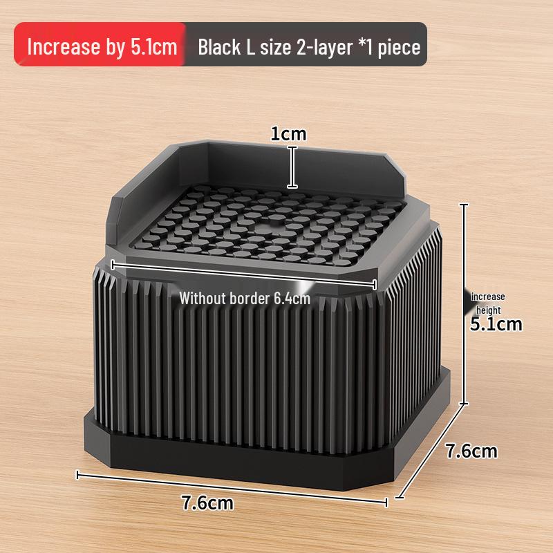 Adjustable Non-Slip Furniture Leg Pads for Moisture-Proof Heightening of Tables and Cabinets.