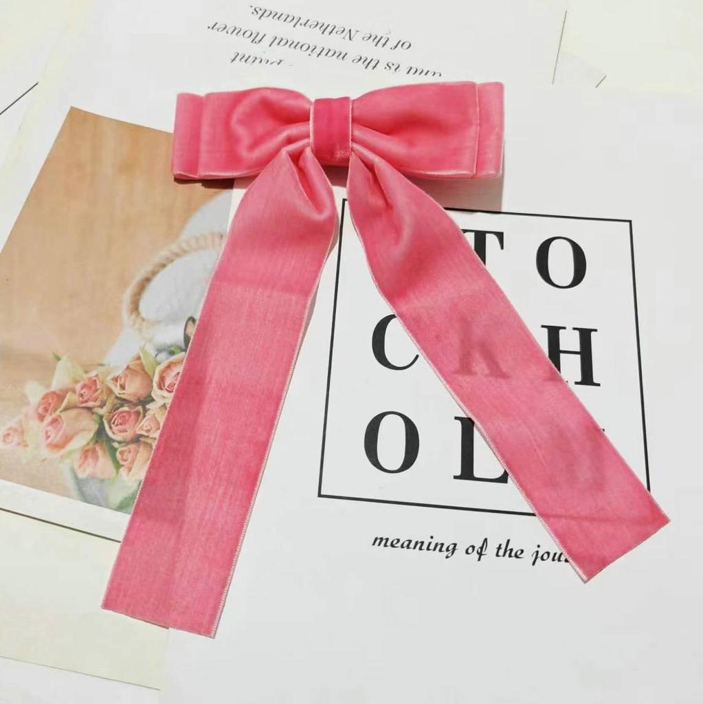 Korean Velvet Bowknot Hair Clip - Simple & Stylish Duckbill Design