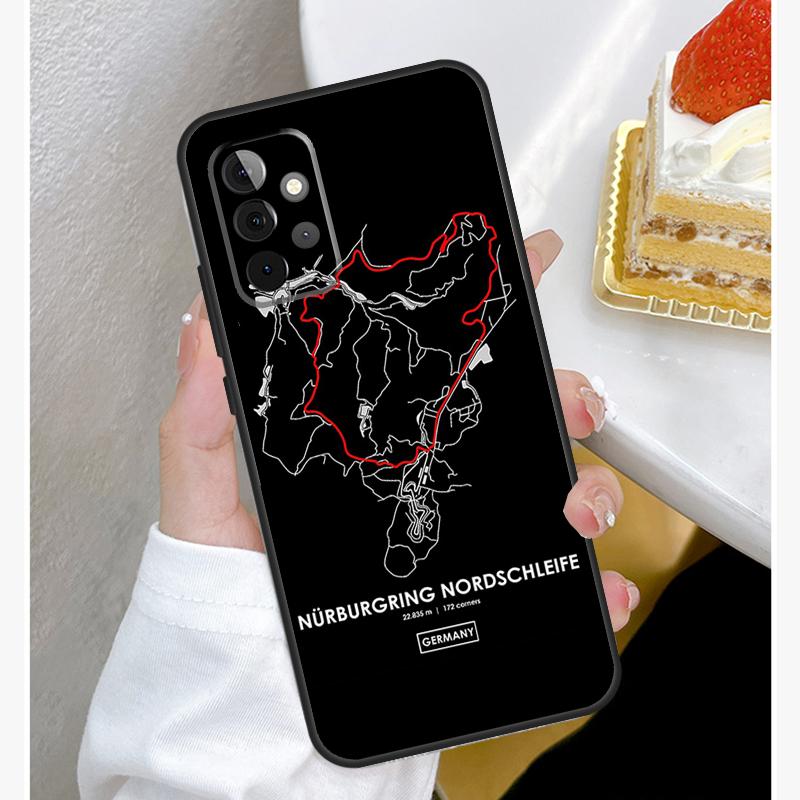 Nurburgring F1 Circuit Case For Samsung Galaxy A54 A34 A14 A15 A35 A55 A52 A32 A12 A51 A71 A33 A23 A13 A53 Coque