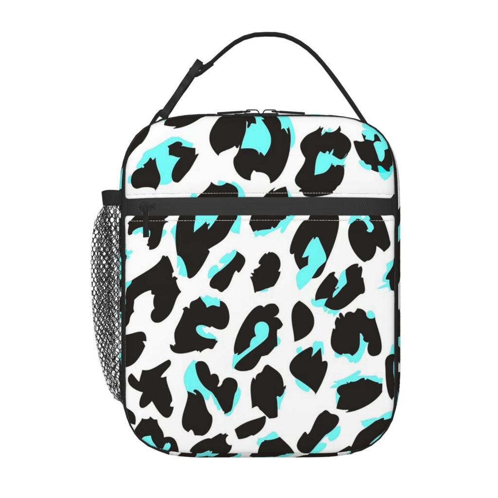 Colorful Wild Leopard Skin Animal Pattern Insulated Lunch Bag for Women Kids Leakproof Food Boxes Thermal Lunch Box Tote