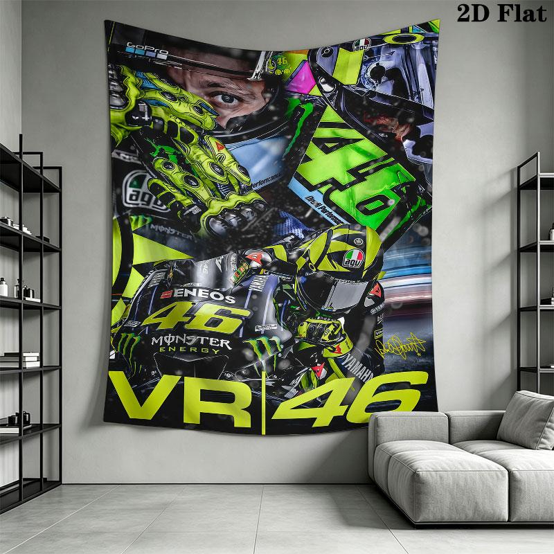 Rossi Force Wall Tapestry Aesthetic Wall Hanging Printed Fabric Blanket Decorative Tapestries for Bedroom Living Room Home Decor