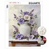 Purple Floral Vase Pearl Painting Set Pearl Art DIY Handmade Crafts Home Wall Decoration
