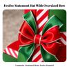 Christmas Top Hat Soft Pull-on with Bow Motif Photo Prop