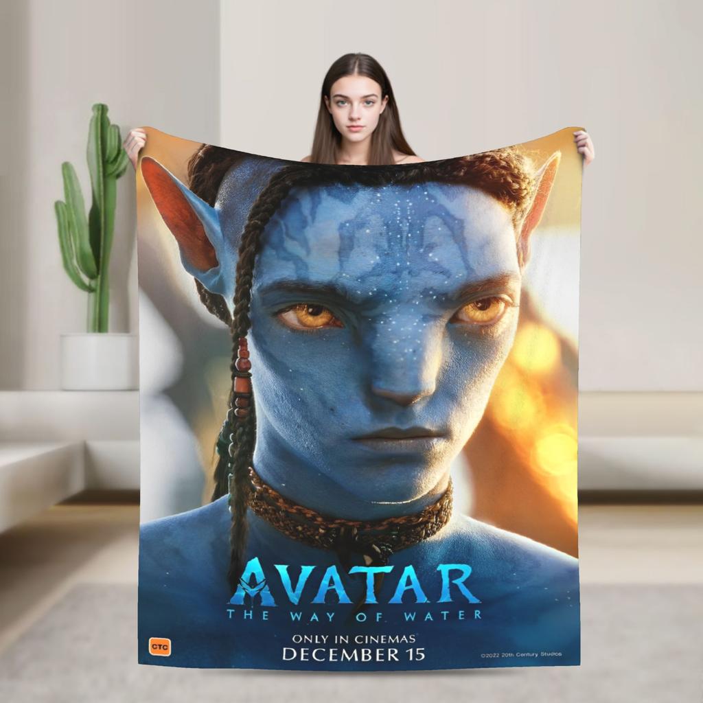 Movie Avatar The Way of Water Blanket  Travel Office Flannel Throw Blanket For Living Room Soft Warm Custom Quality Bedspread