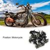 ACROPIX Motorcycle Fairing Bolt Kit Fastener Clip Screws M6 Black 8pcs